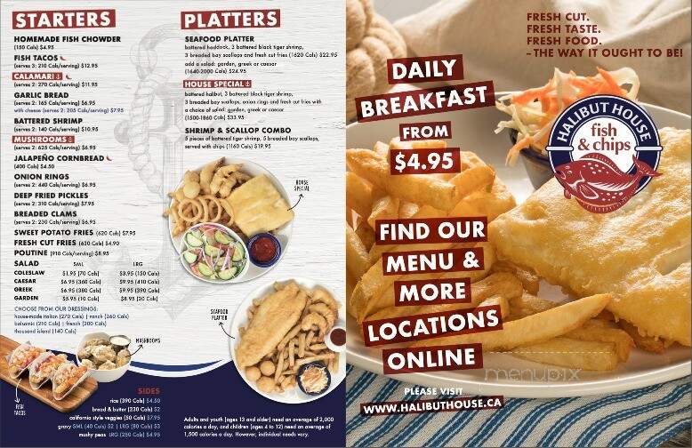 Halibut House Fish And Chips - Sarnia, ON menu_pic