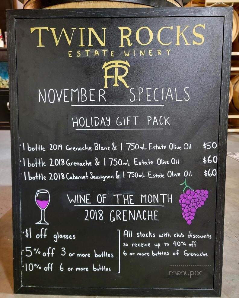Twin Rocks Estate Winery - Granite Bay, CA