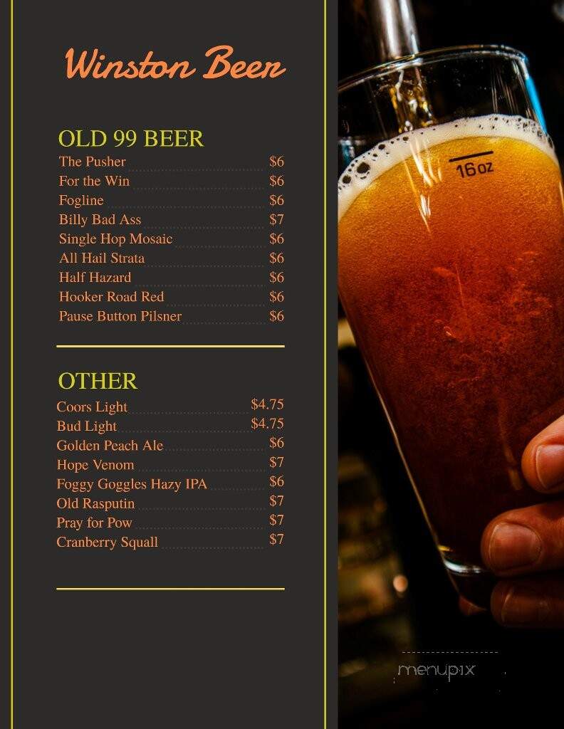 Loggers Pizza + Beer - Winston, OR menu_pic