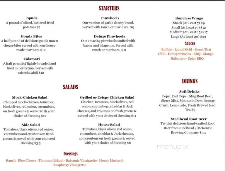 Loggers Pizza + Beer - Winston, OR menu_pic