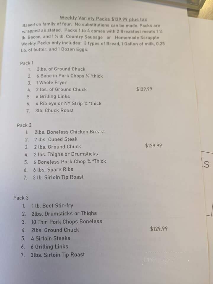 Two Fat Butchers - Front Royal, VA menu_pic