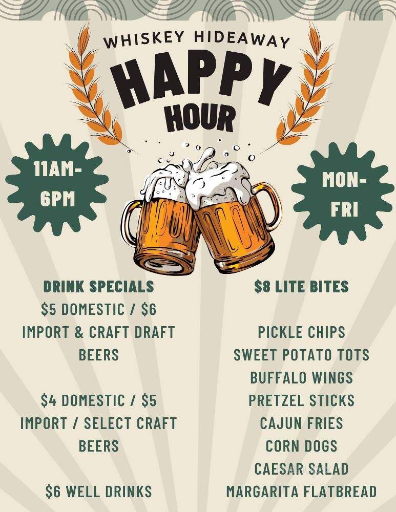 Whiskey Hideaway - Staten Island, NY menu_pic