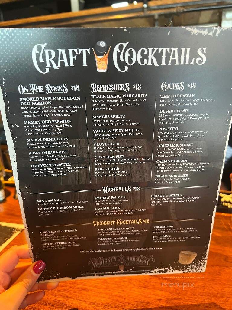 Whiskey Hideaway - Staten Island, NY menu_pic