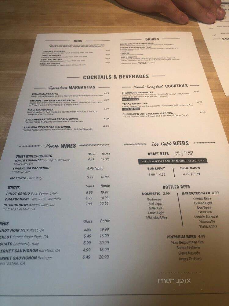 Cheddar's - Harker Heights, TX menu_pic