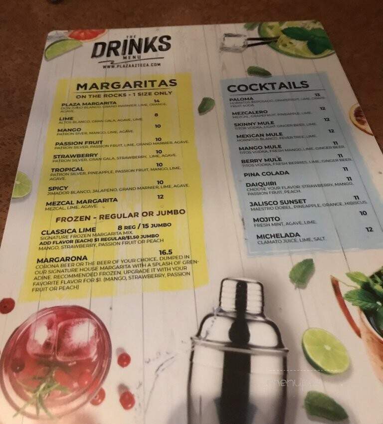 Plaza Azteca - Hampden Township, PA menu_pic