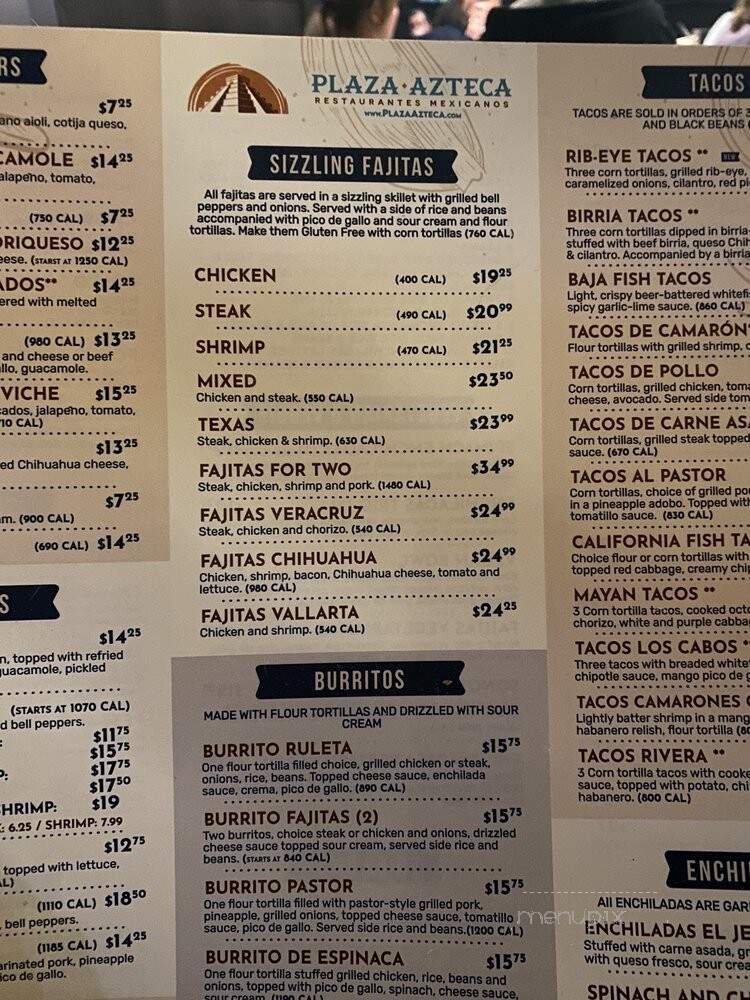 Plaza Azteca - Hampden Township, PA menu_pic