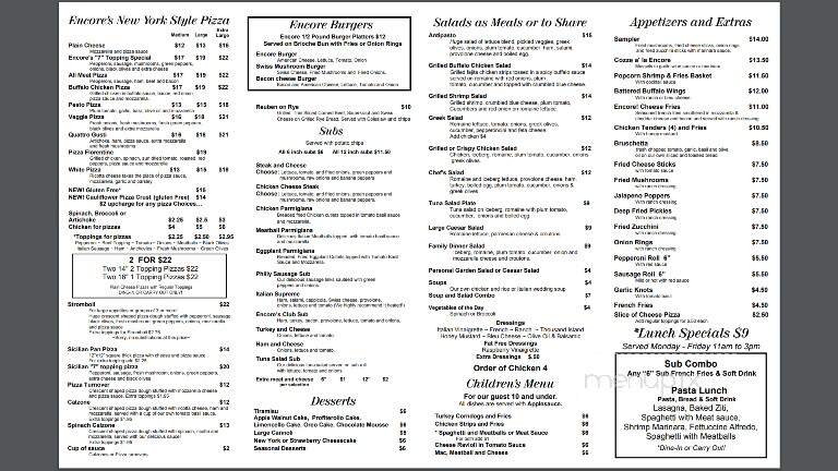 Brother's Encore - Montclair, VA menu_pic