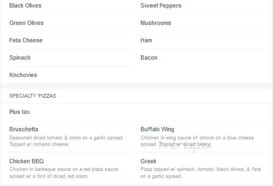 Super Mario's Pizza Port Colborne - Port Colborne, ON menu_pic