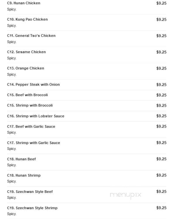 China King - Hammond, IN menu_pic