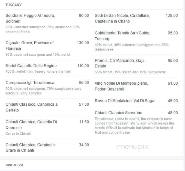La Villetta Ristorante - Boca Raton, FL menu_pic