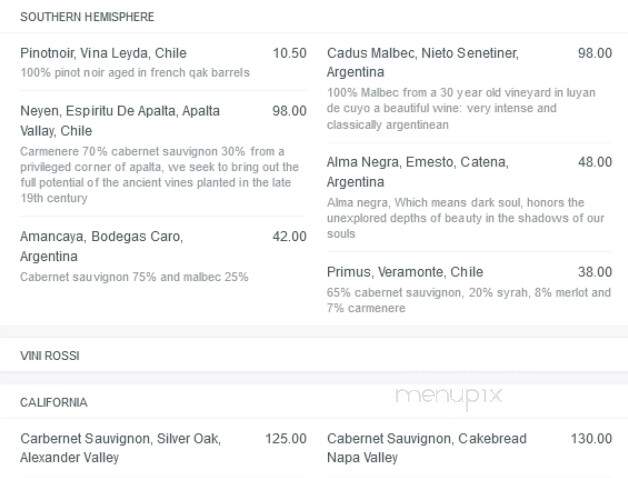 La Villetta Ristorante - Boca Raton, FL menu_pic