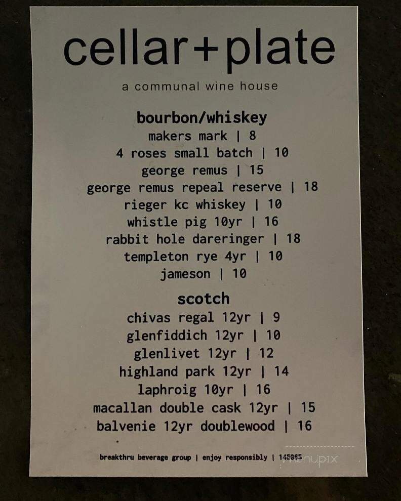 cellar + plate - Springfield, MO menu_pic