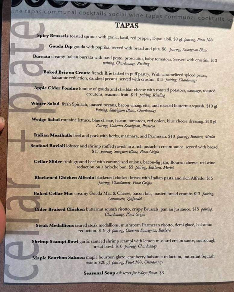 cellar + plate - Springfield, MO menu_pic