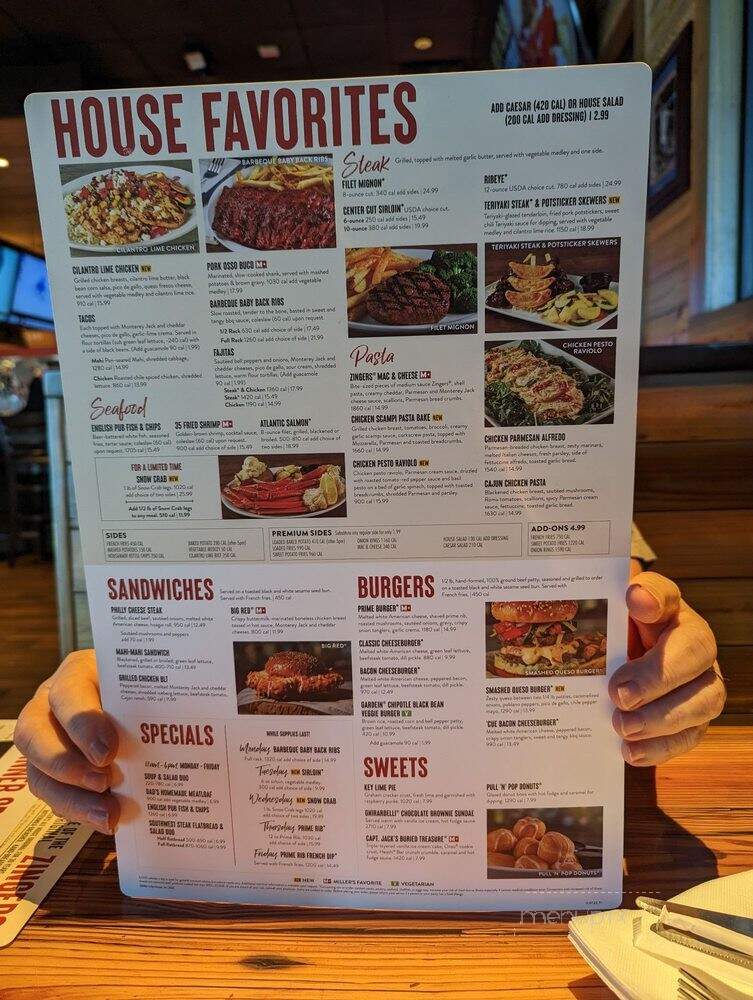 Miller's Ale House - Lady Lake, FL menu_pic