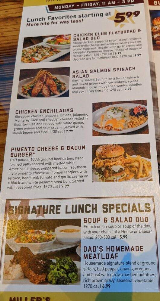 Miller's Ale House - Lady Lake, FL menu_pic