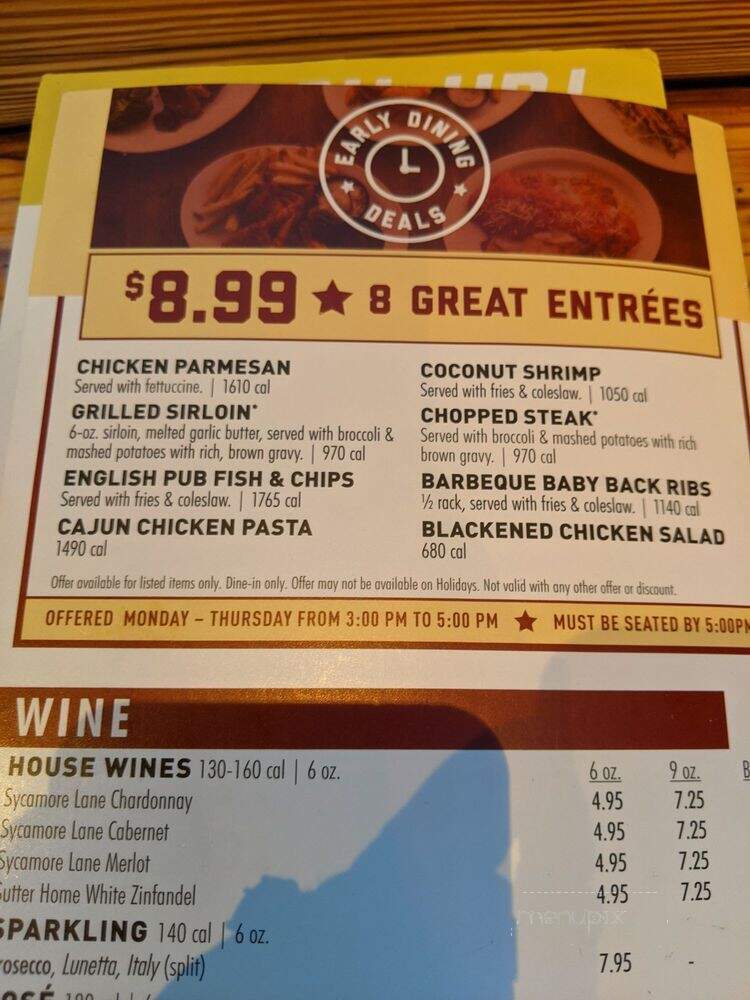 Miller's Ale House - Lady Lake, FL menu_pic