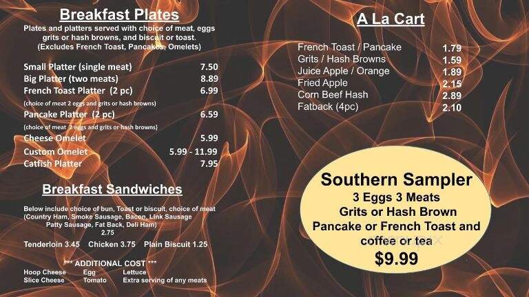 Charlie's Grill - Battleboro, NC menu_pic