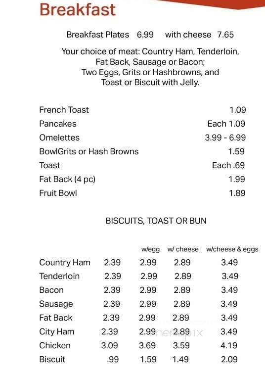 Charlie's Grill - Battleboro, NC menu_pic