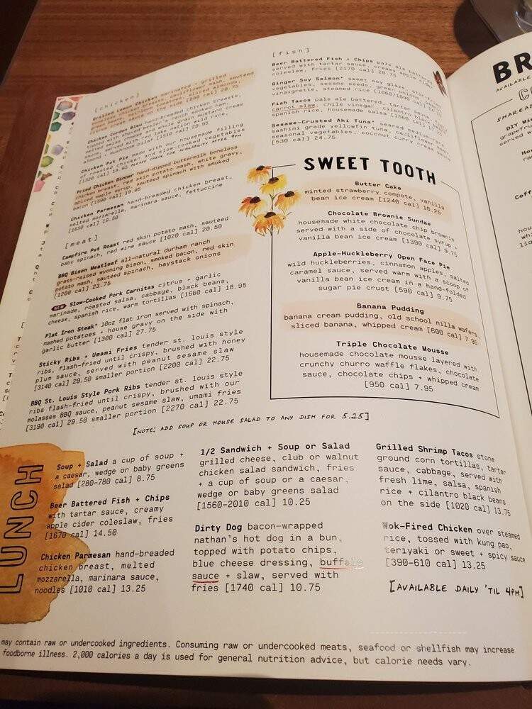 Lazy Dog Restaurant & Bar - Oak Brook, IL menu_pic