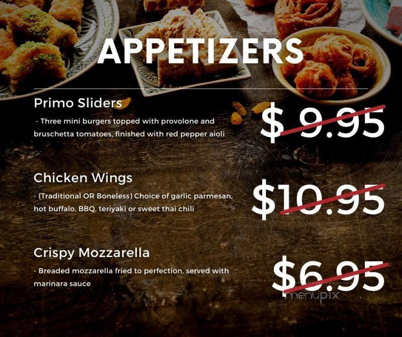 Primo Restaurant - Minot, ND menu_pic