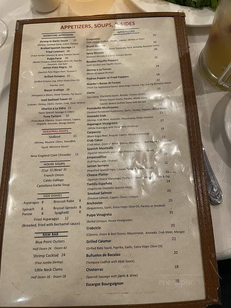 Forno's Of Spain Restaurant - Newark, NJ menu_pic