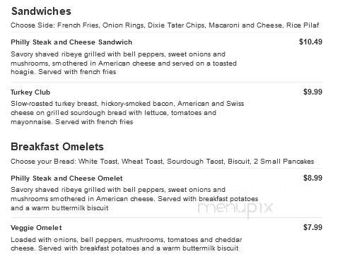 Shoney's - Hartsville, SC menu_pic