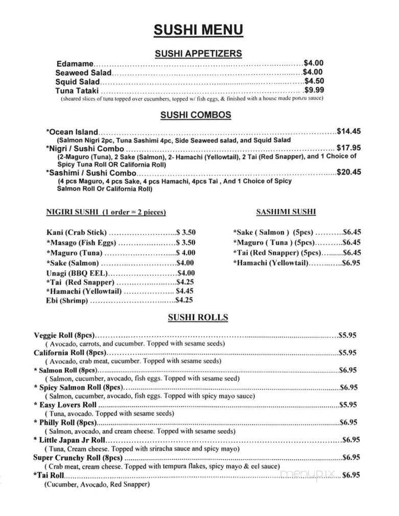 Little Japan Royston - Royston, GA menu_pic