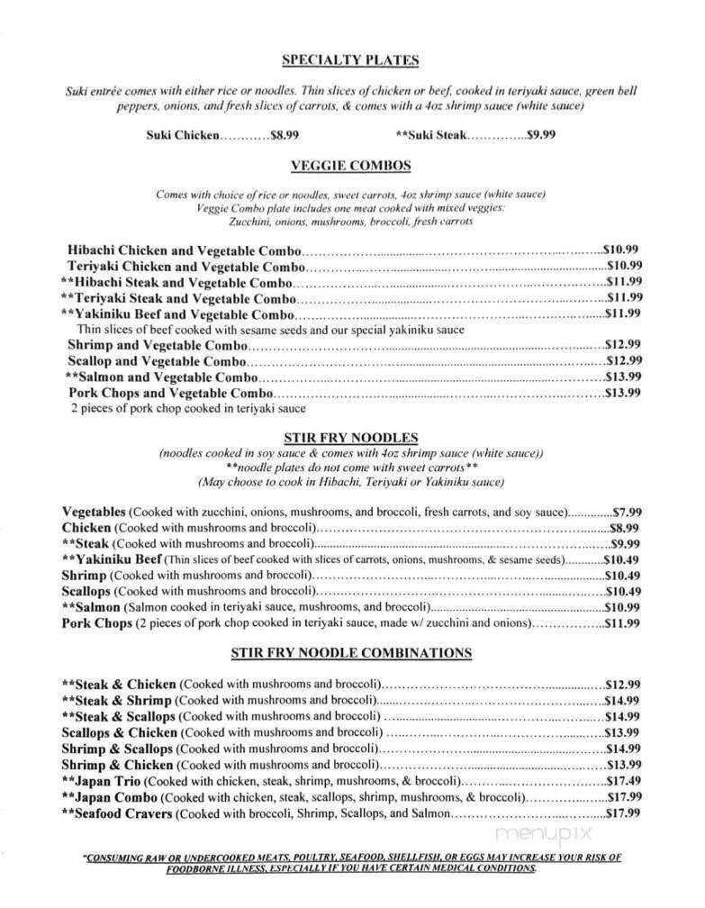 Little Japan Royston - Royston, GA menu_pic