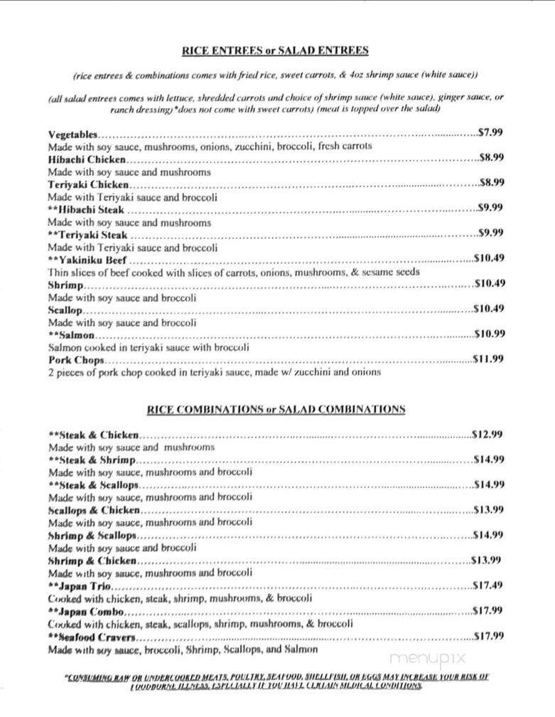 Little Japan Royston - Royston, GA menu_pic