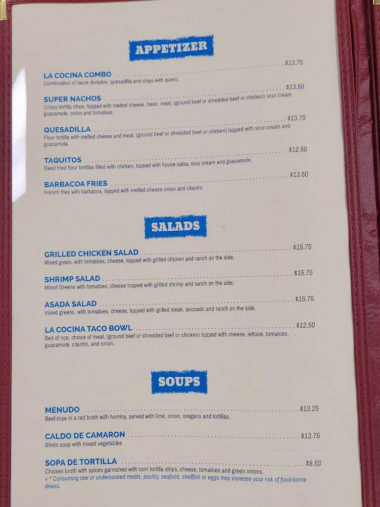 La Cocina - Great Falls, MT menu_pic