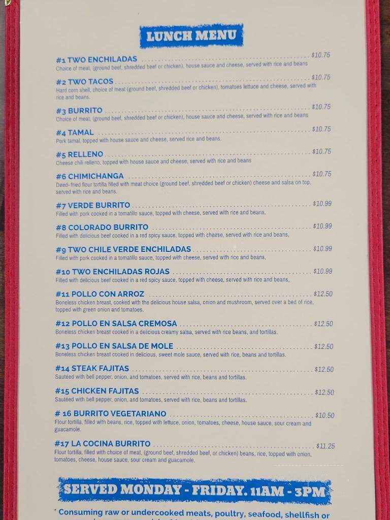 La Cocina - Great Falls, MT menu_pic