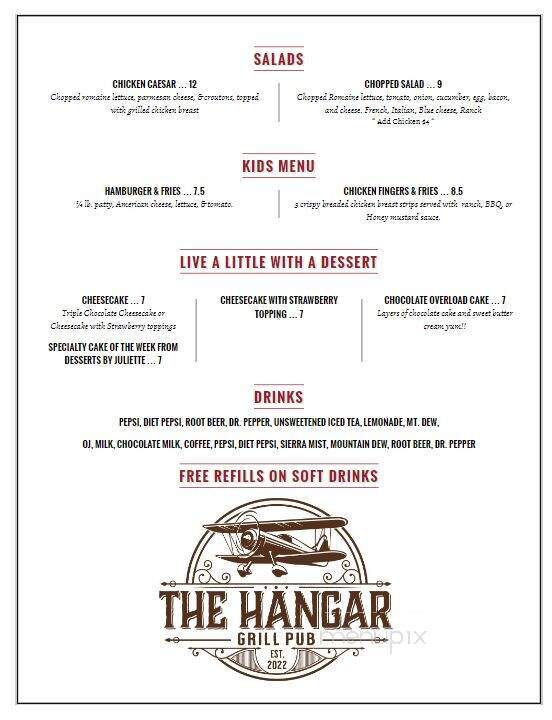 The Hangar Grill Pub - La Crosse, IN