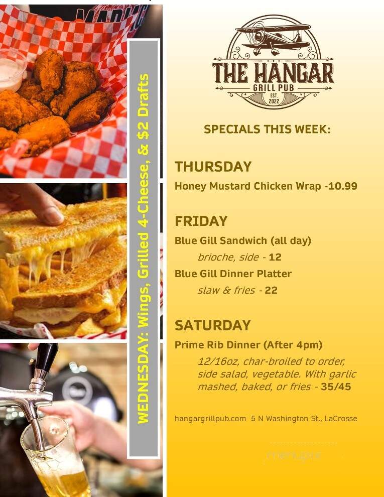 The Hangar Grill Pub - La Crosse, IN