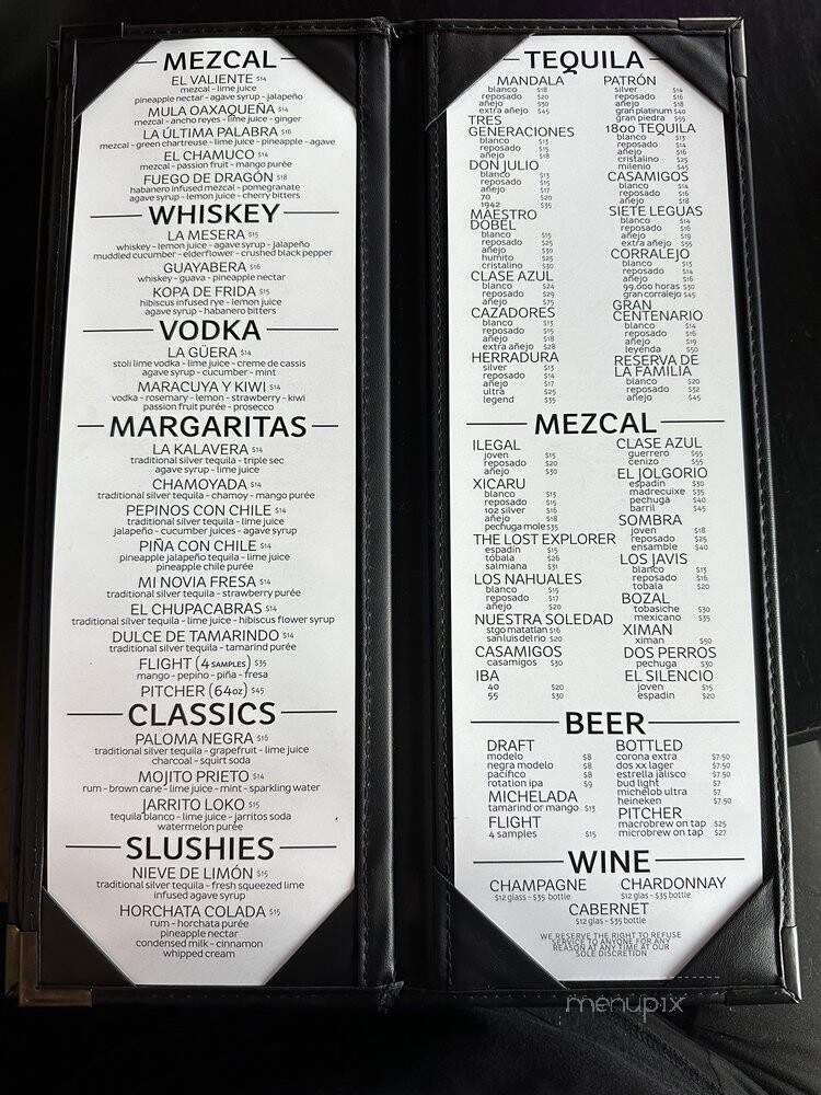 Kalaveras - Marina del Rey, CA menu_pic