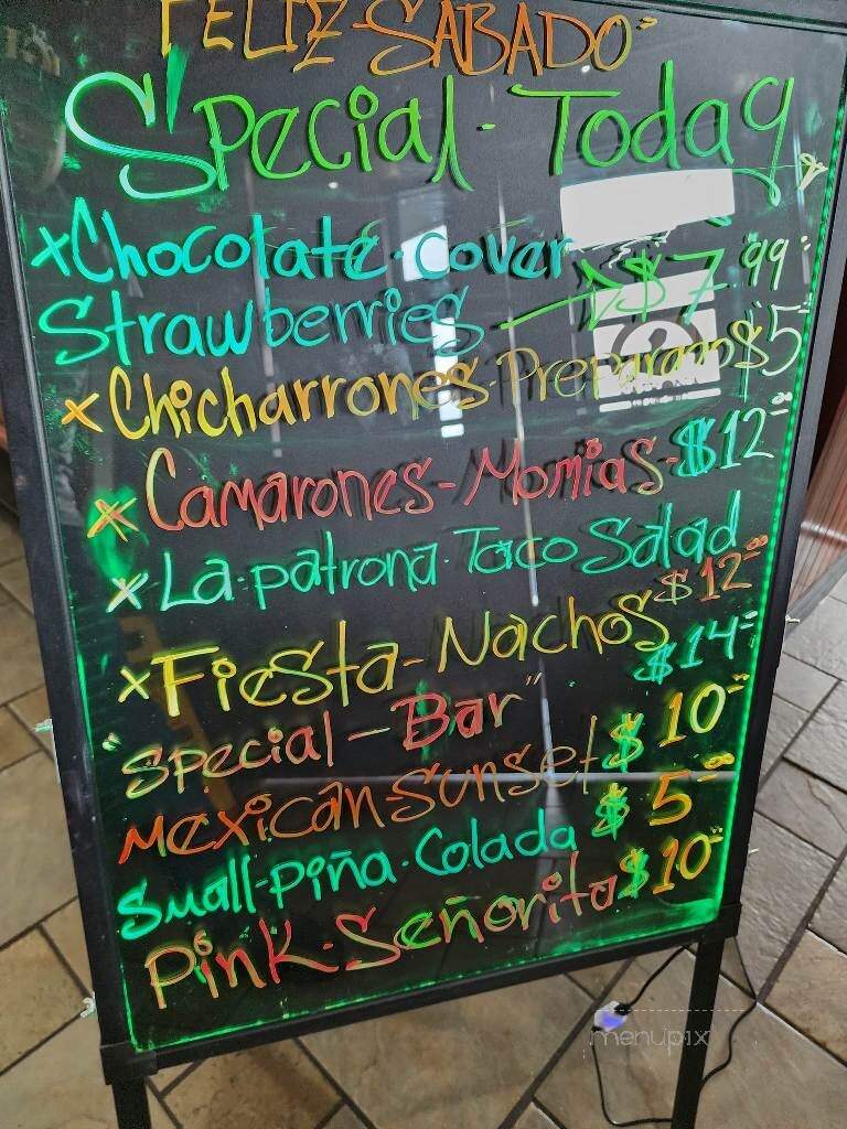 La Patrona Bar and Grill - Lumberton, NC menu_pic