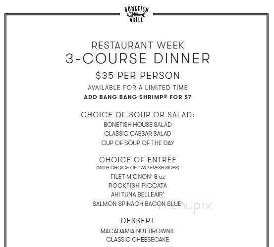 Bonefish Grill - Greenwood Village, CO menu_pic
