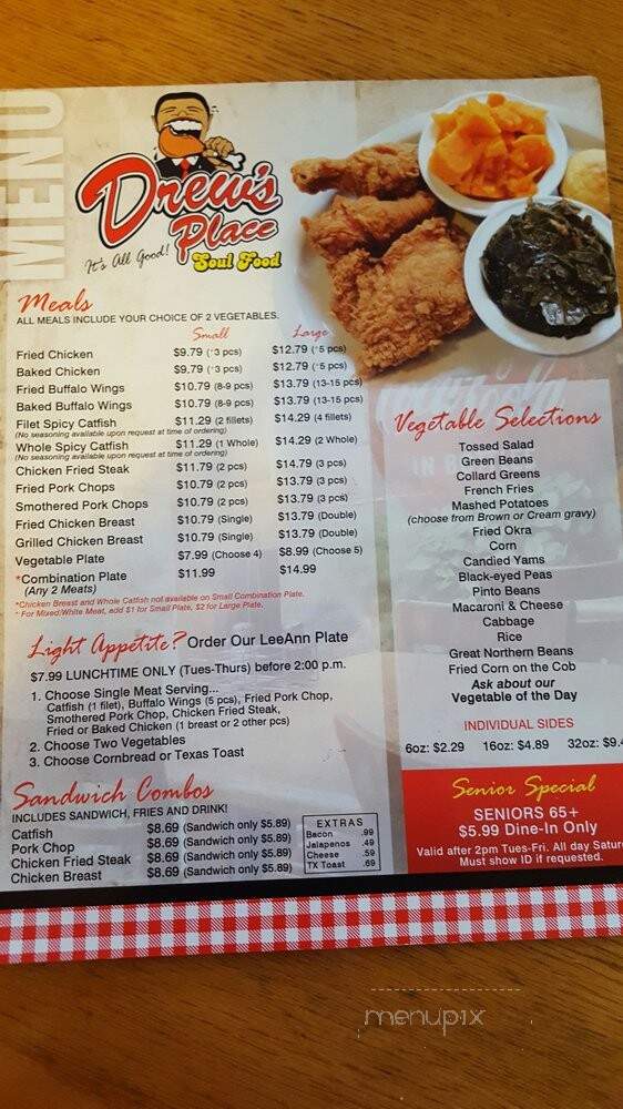 Drew's Place - Fort Worth, TX menu_pic
