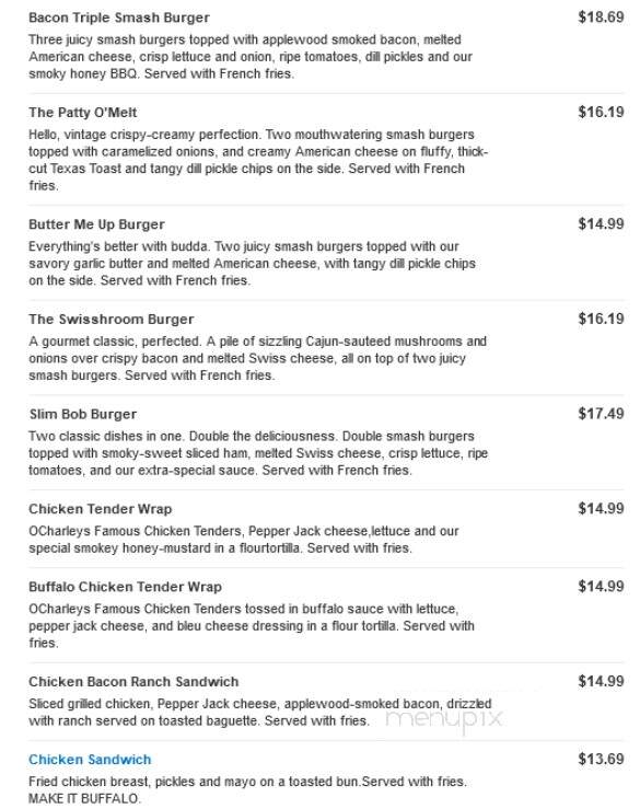 O'Charley's - Hopkinsville, KY menu_pic