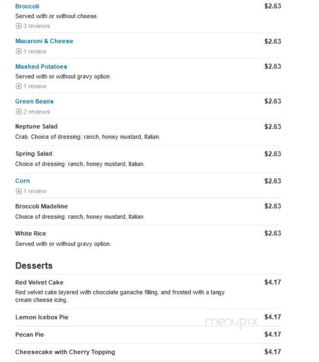 Piccadilly Cafeteria - Decatur, GA menu_pic
