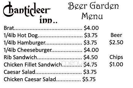 Chanticleer Inn - Eagle River, WI menu_pic