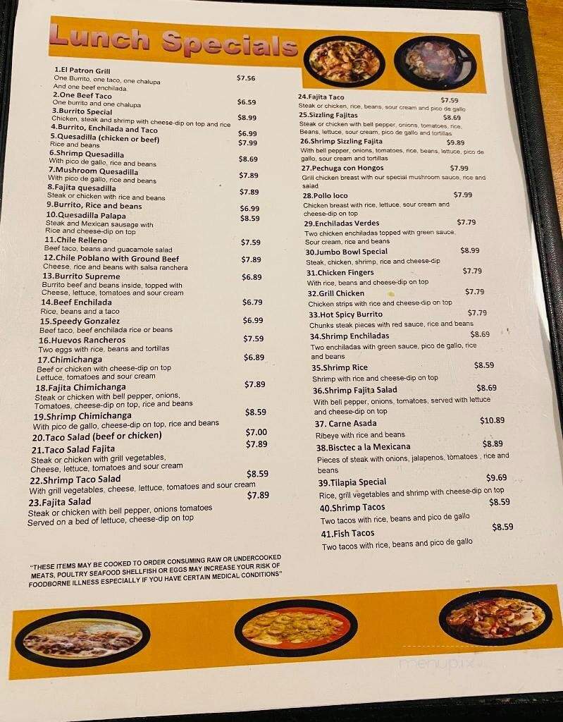 El Patron - Columbus, MS menu_pic