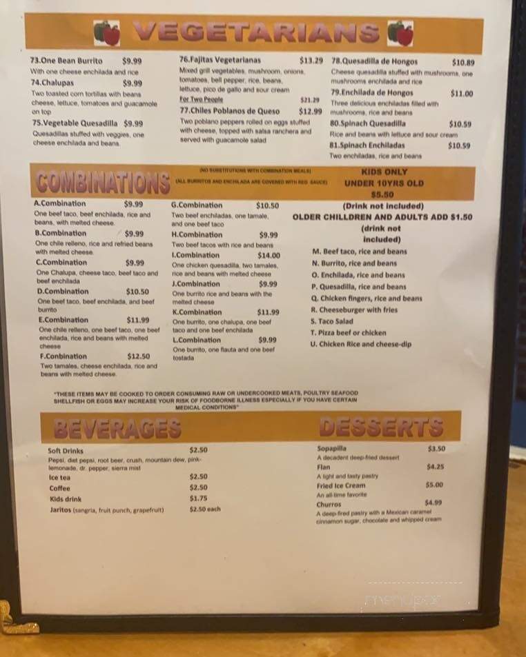 El Patron - Columbus, MS menu_pic