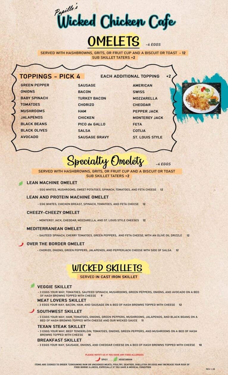 Pupillo's Wicked Chicken Cafe - High Ridge, MO menu_pic