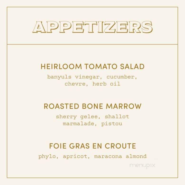 Forte - Tuscaloosa, AL menu_pic