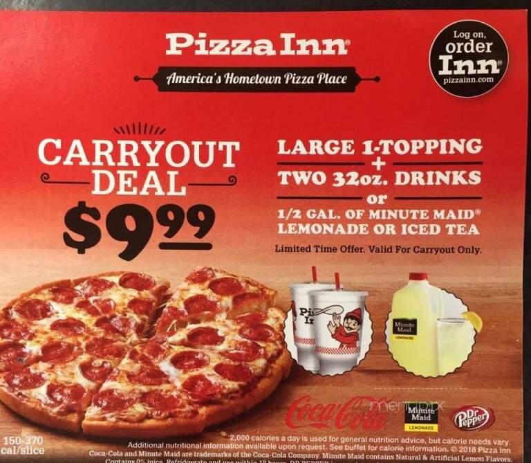 Pizza Inn - Sulphur Springs, TX menu_pic