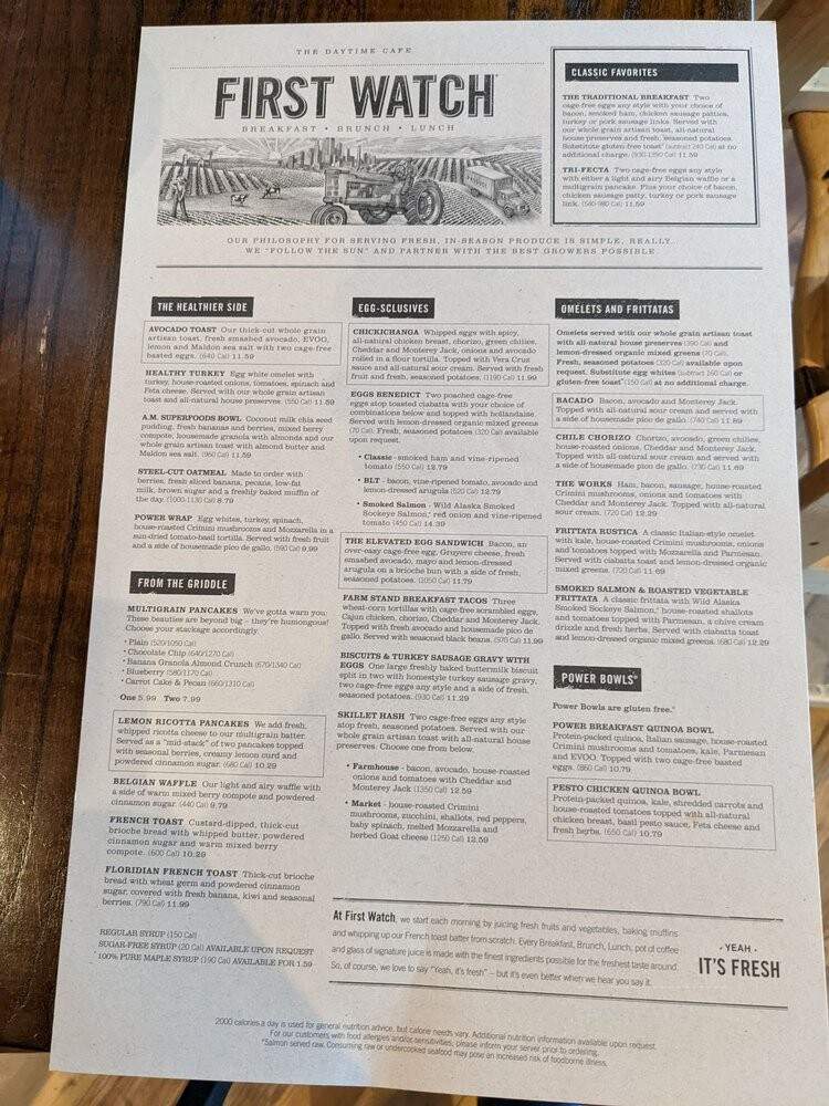 First Watch - Canton, MI menu_pic