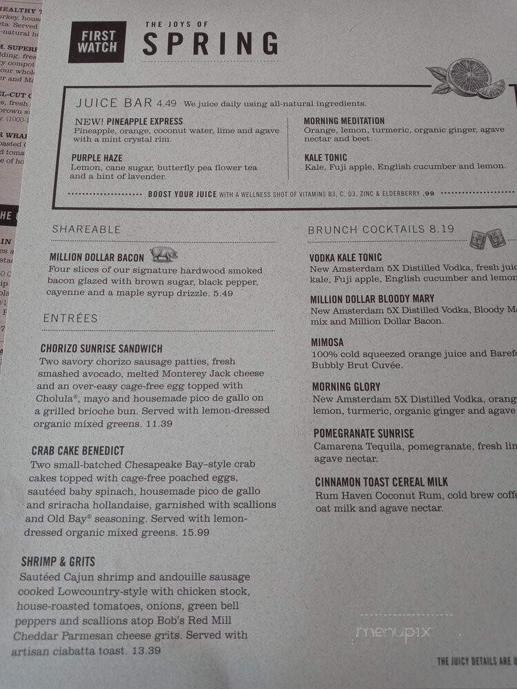 First Watch - Canton, MI menu_pic