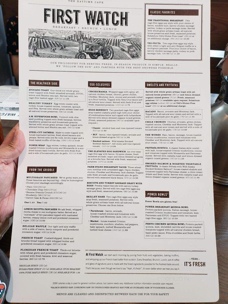 First Watch - Ponte Vedra, FL menu_pic