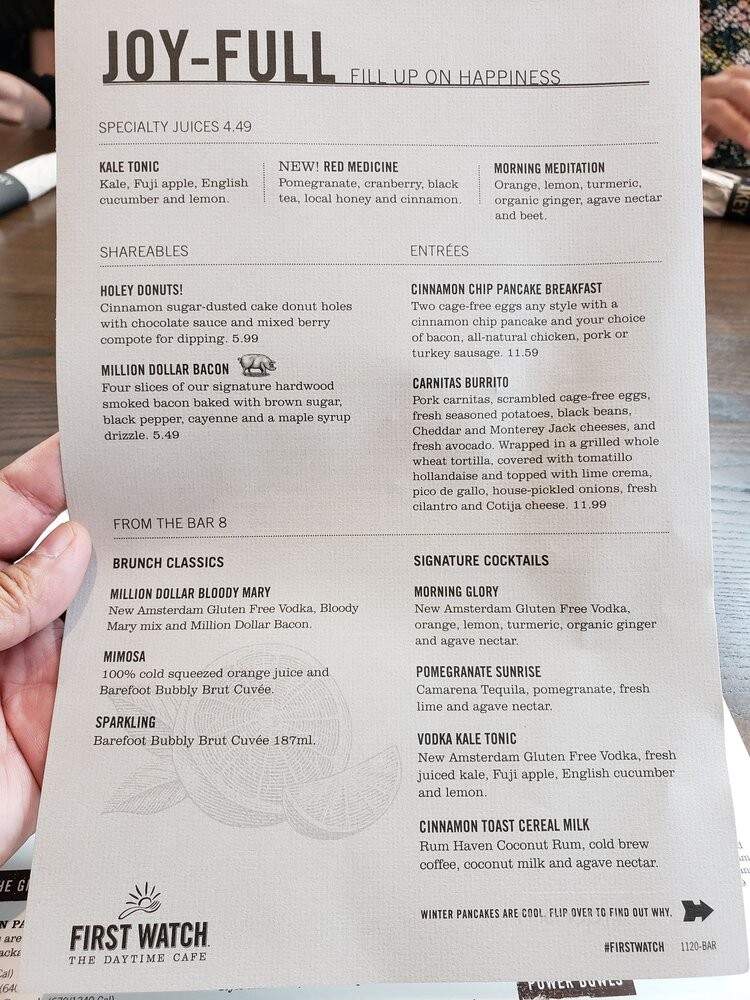 First Watch - Ponte Vedra, FL menu_pic