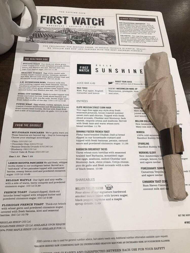 First Watch - Ponte Vedra, FL menu_pic